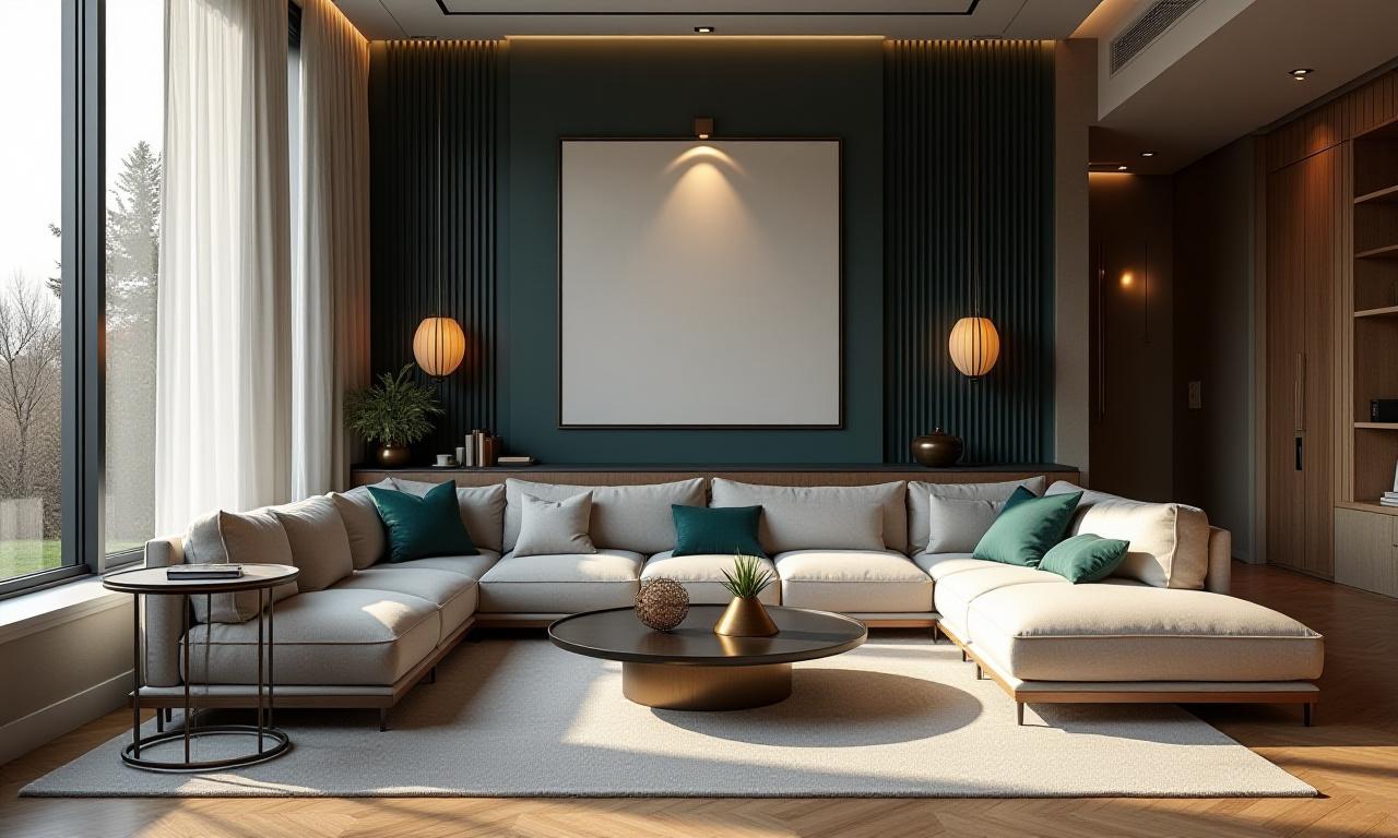 Luksuriøst designet stue med Meridian Møbler